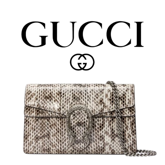 Gucci Other - Rare!!! BNIB! NEW! Exotic Gucci DIONYSUS SNAKESKIN MINI SHOULDER BAG
